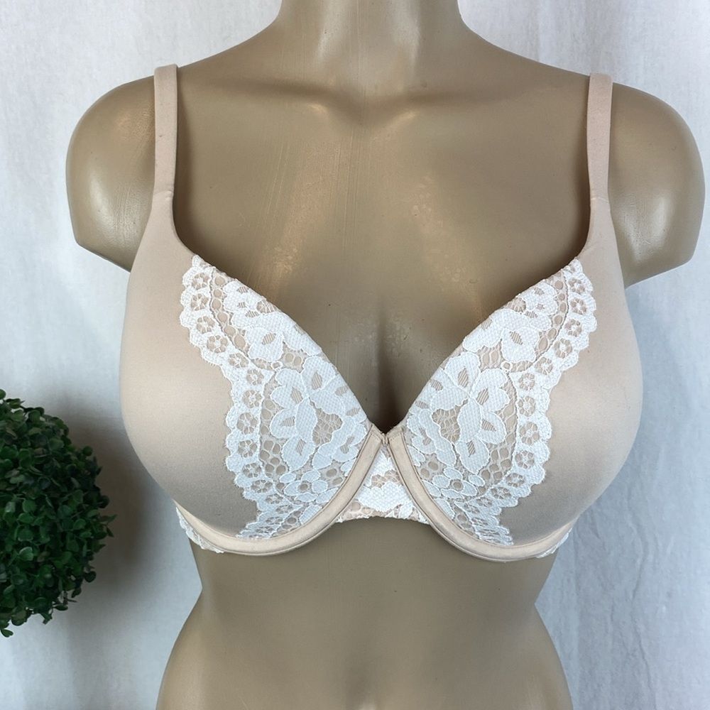 Victoria’s Secret Nude Perfect Shape Padded Underwire Bra 32DDD 32F